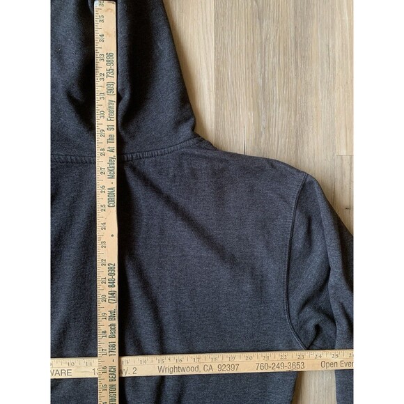 Off Road Warehouse Heavy Duty Dark Grey LRG Men's Hoodie Kangaroo Sweatshirt EUC - Picture 7 of 7